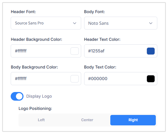 Customer MEail Settings
